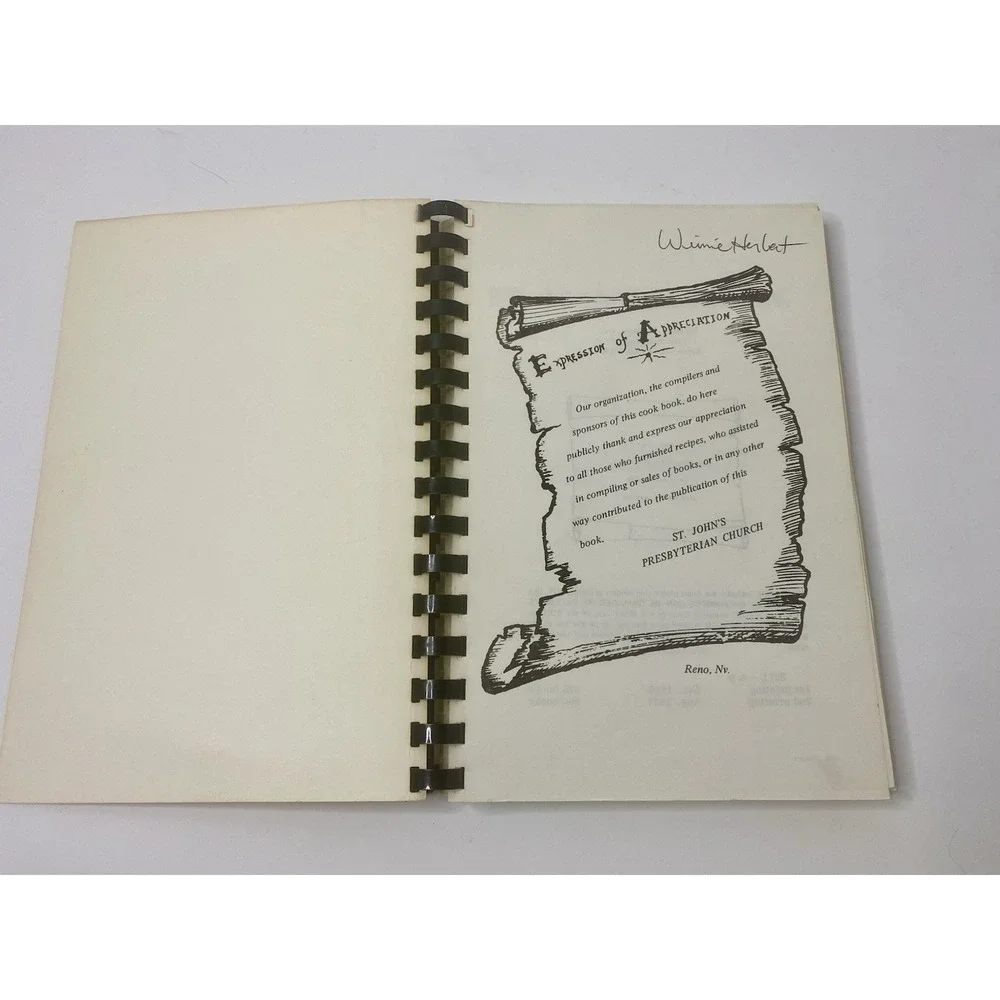 St John's‎ Presbyterian Church Reno Nevada Cookbook Vintage Recipes 1970s